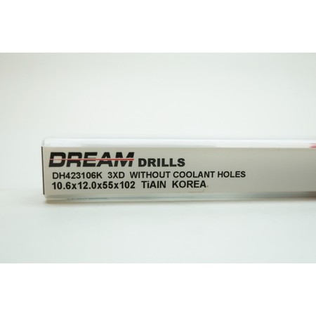 Yg-1 Dream Drill 10.6X12.0X55X102 3Xd Carbide 10.6Mm Drill Bit DH423106K